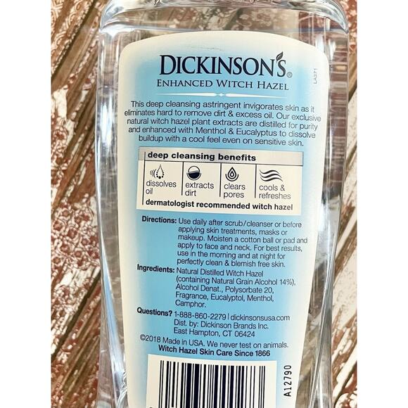 Dickinson's Enhanced Witch Hazel 16oz Deep Cleansing Astringent 92% NEW - Picture 6 of 7